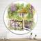 Designart - Painting Of Rustic Cottage In The Woods - Traditional Metal Circle Wall Art